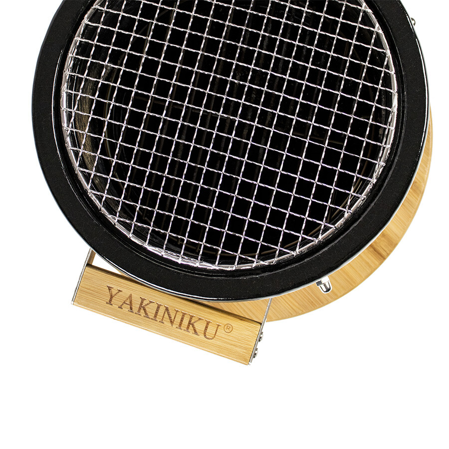 Barbecue Shichirin Japonais Rond En Céramique Et Acier Inoxydable - Pour Cuisine Au Charbon De Bois - 1